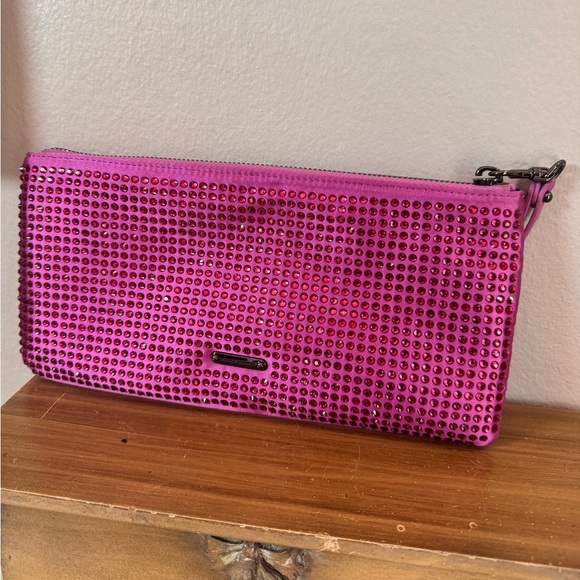 Rebecca Minkoff Large Crystal Pouch with Wristlet Strap - Picture 5 of 8